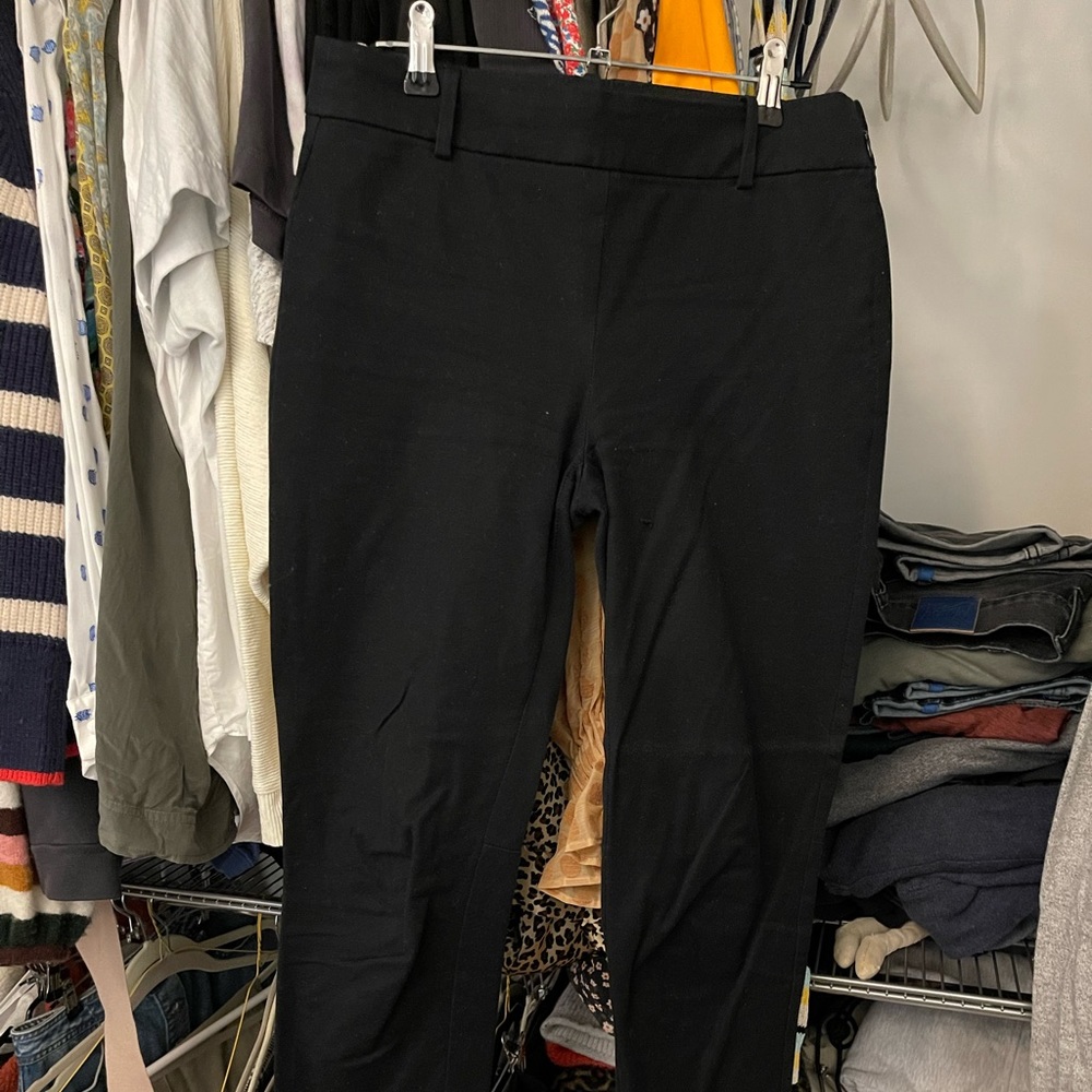 Straight leg cotton trousers